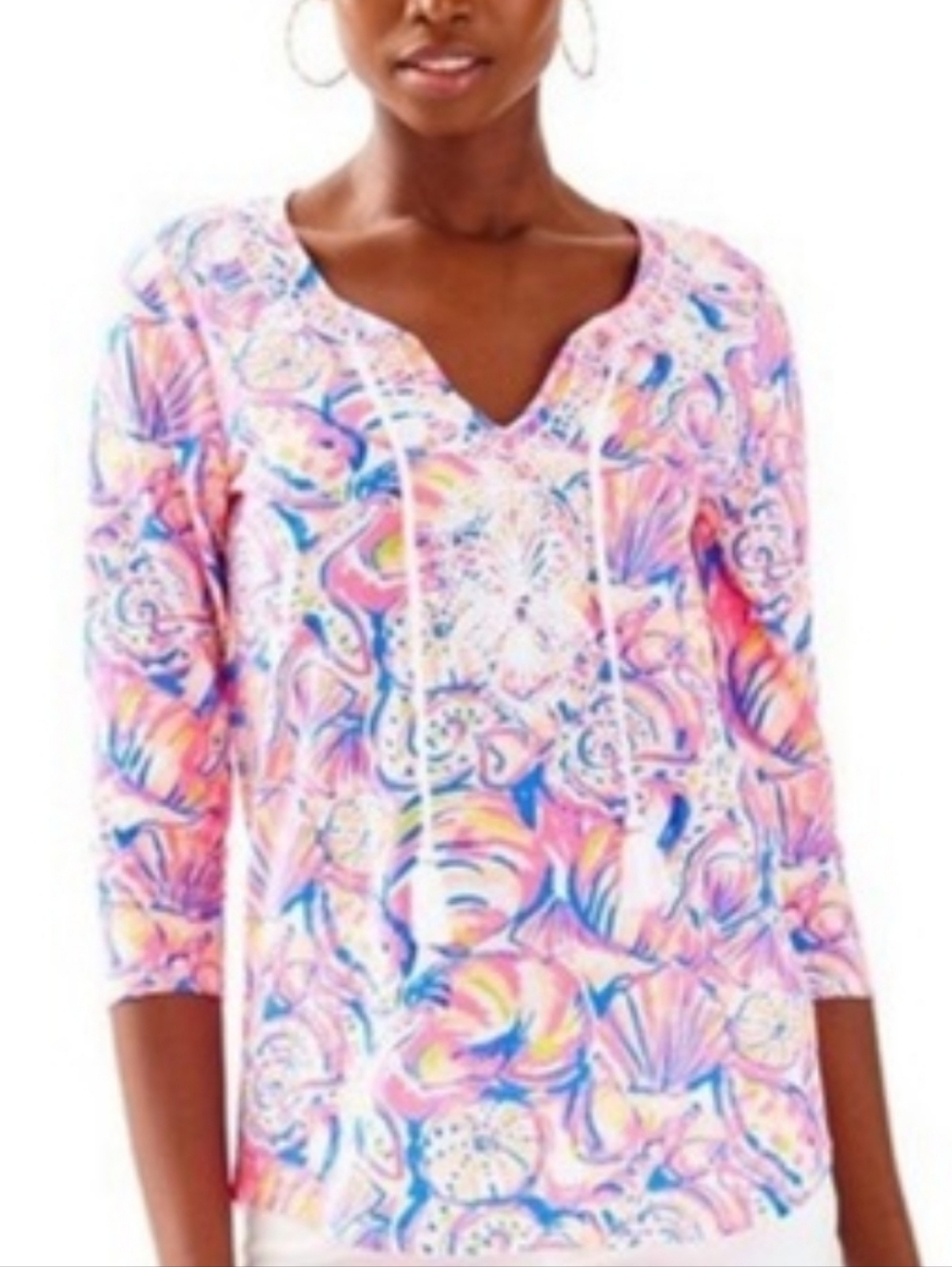 Lilly Pulitzer Holly Top In Shell Of A Time